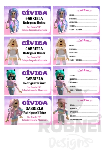 Roblox Girl Etiqueta